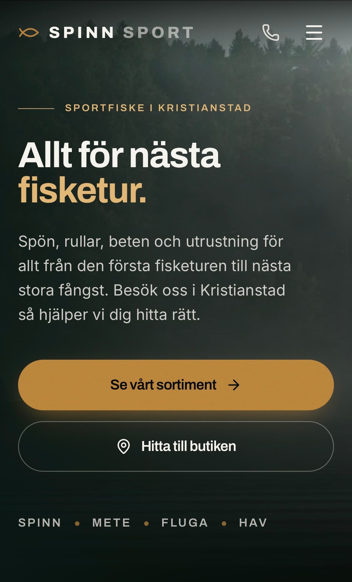 Spinn Sport redesign shown on mobile